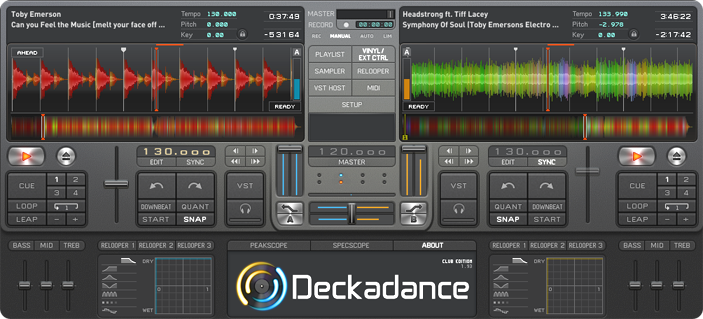 Deckadance DJ Mixing Application