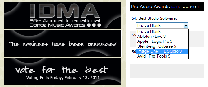 IDMA FL Studio Nominated