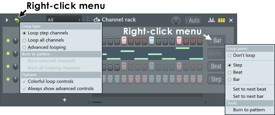Channel Rack  Step Sequencer