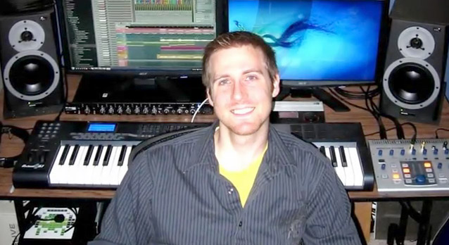 Jimmy Hinson's keyboard and monitors running FL Studio